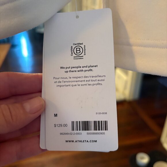 NWT Athleta Women's Moto Jacket in Ivory/Cream Size M - Picture 11 of 15